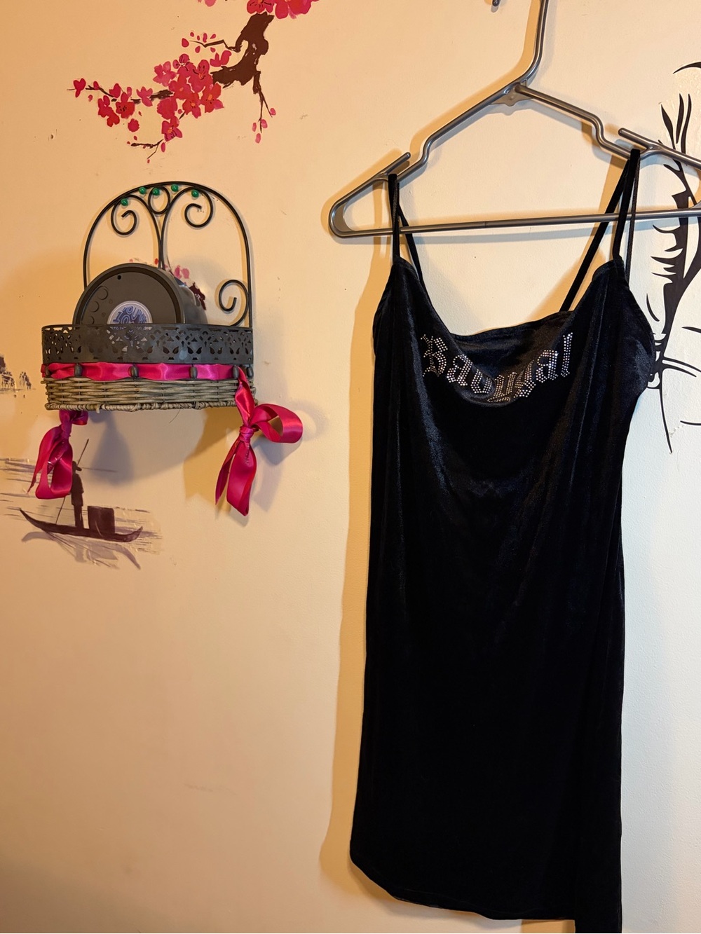 Babygal Black Velvet Slip Dress - Picture 2 of 8